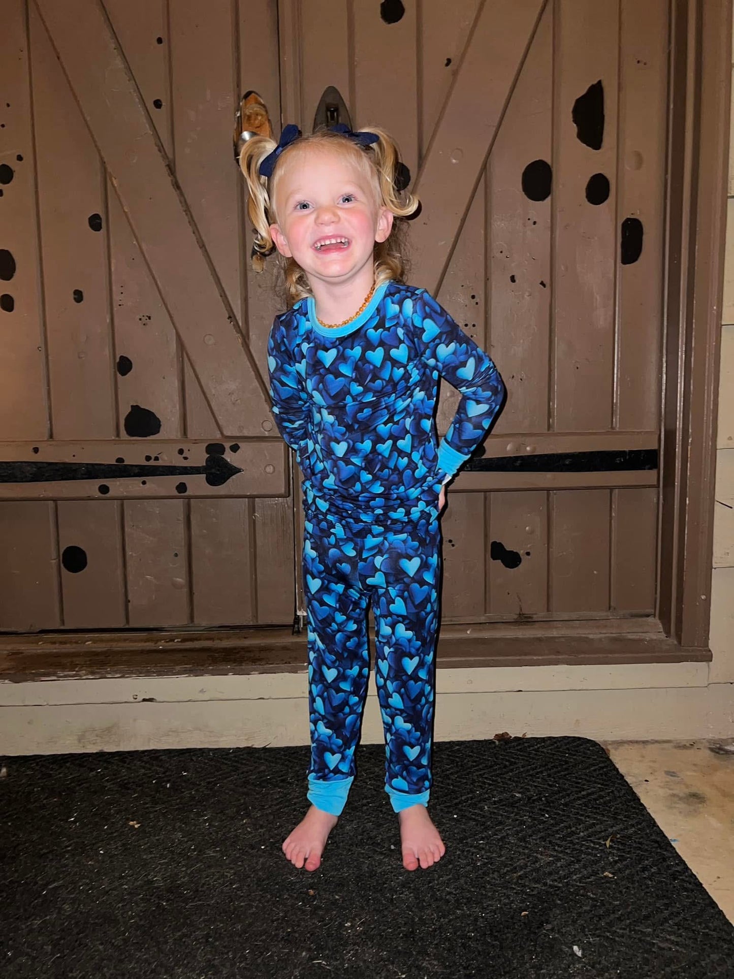 Heartfelt Blues Two-Piece Pajamas