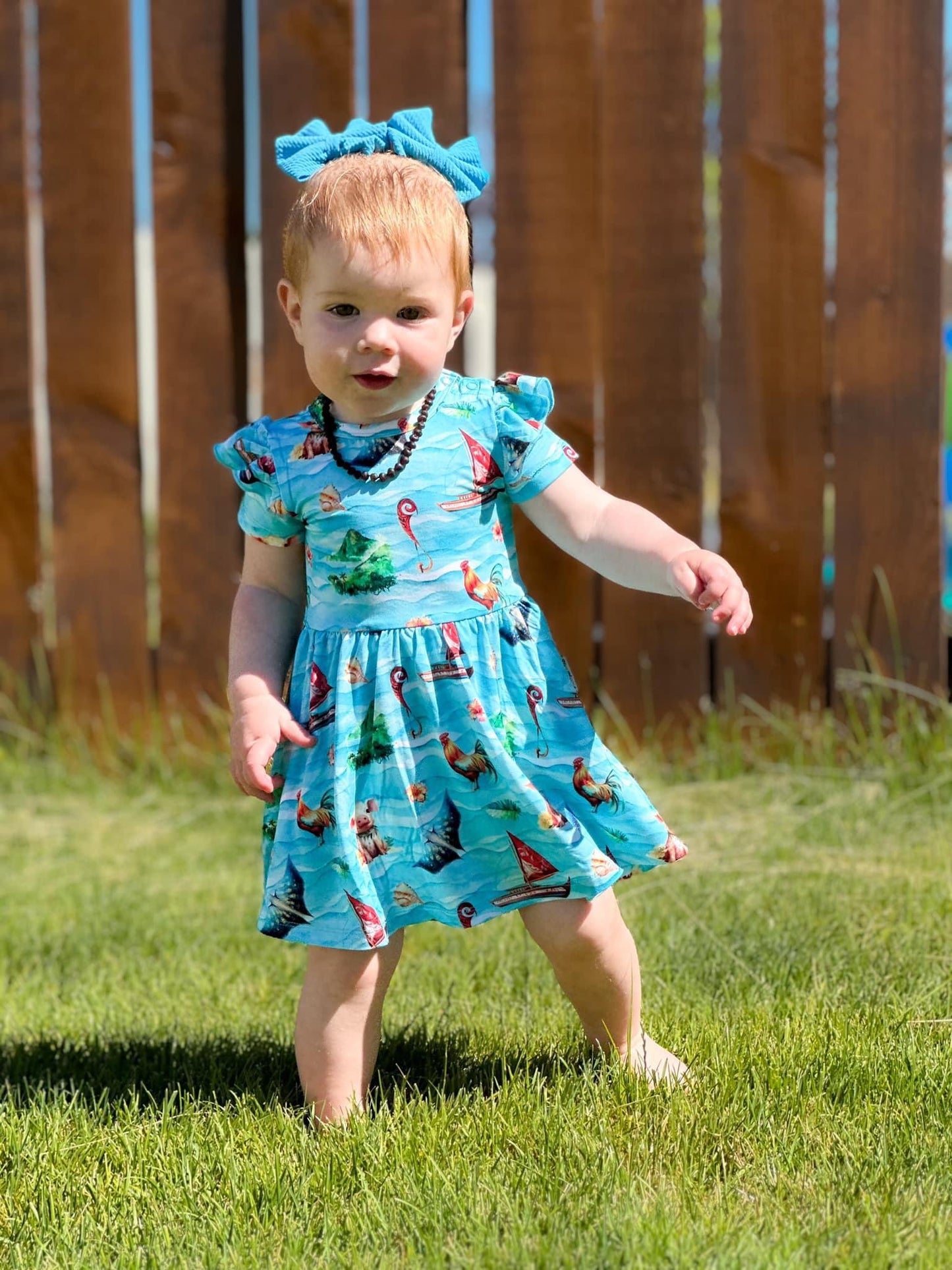 Oceans Calling Bodysuit Twirl Dress