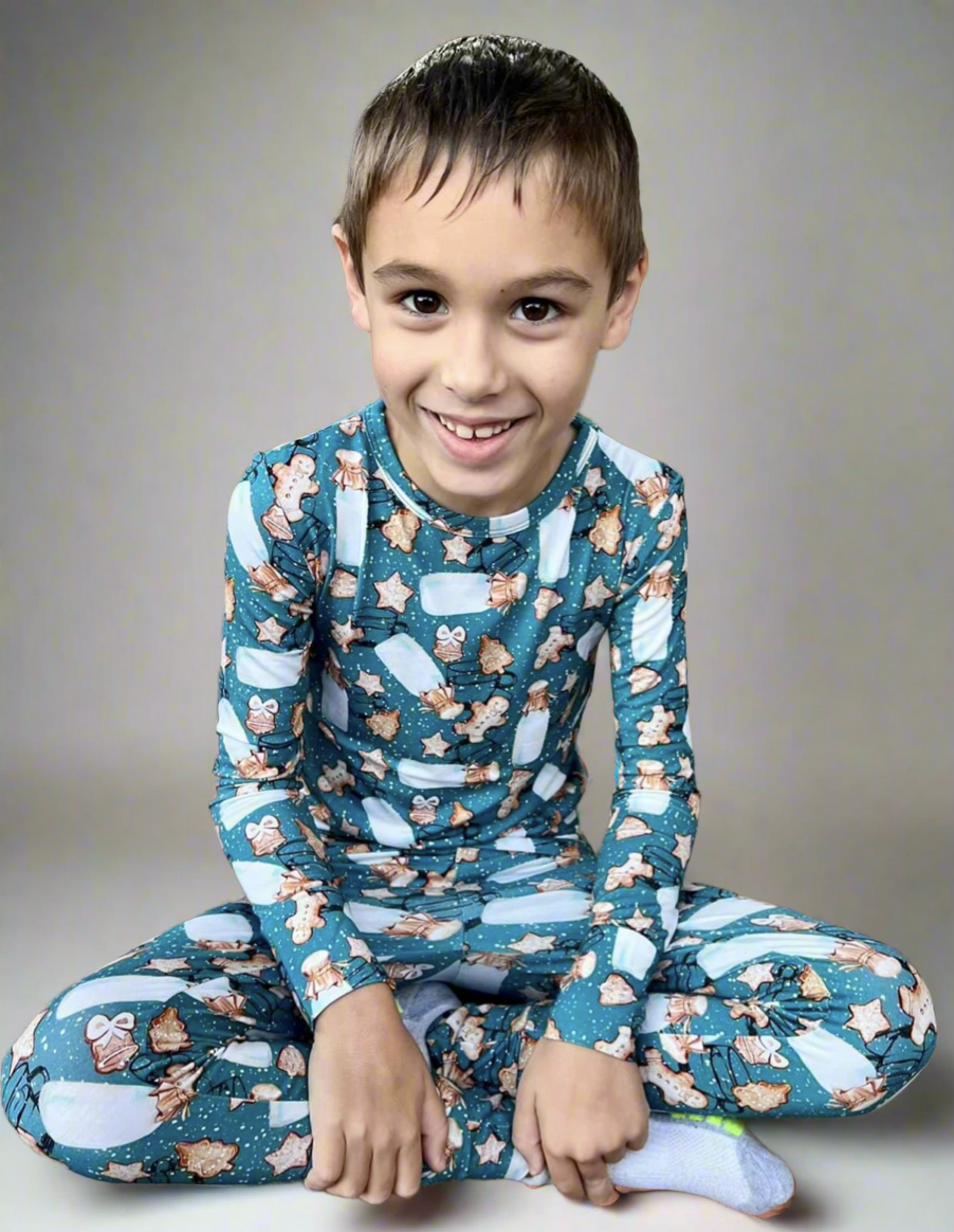 Milk and Cookies Two-Piece Pajamas