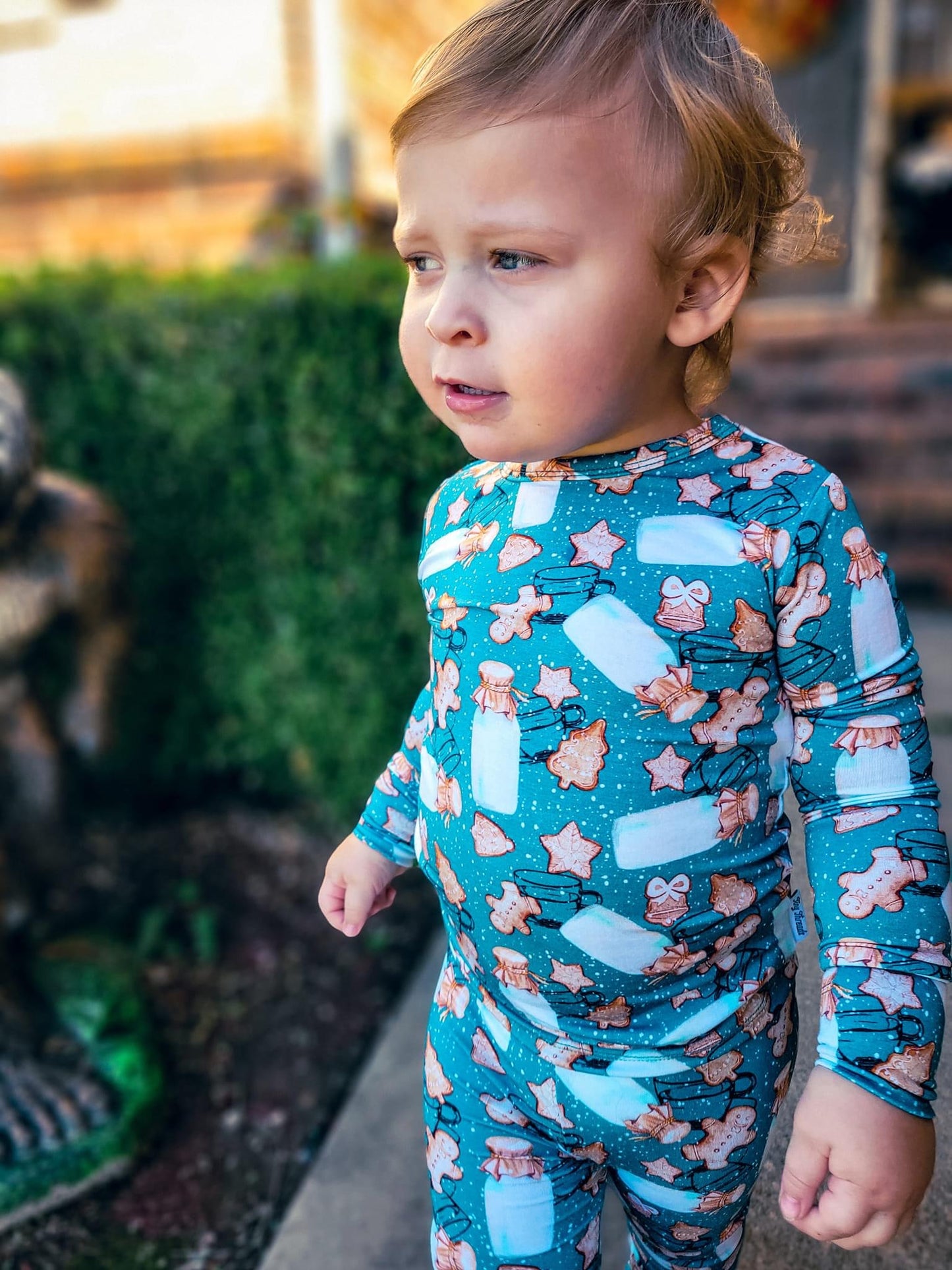 Milk and Cookies Two-Piece Pajamas