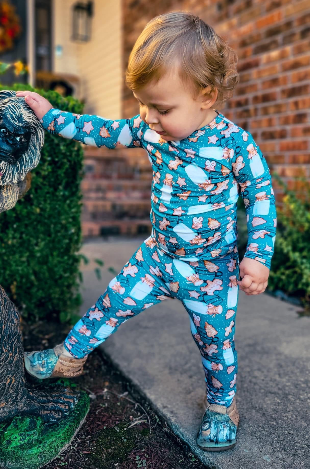 Milk and Cookies Two-Piece Pajamas