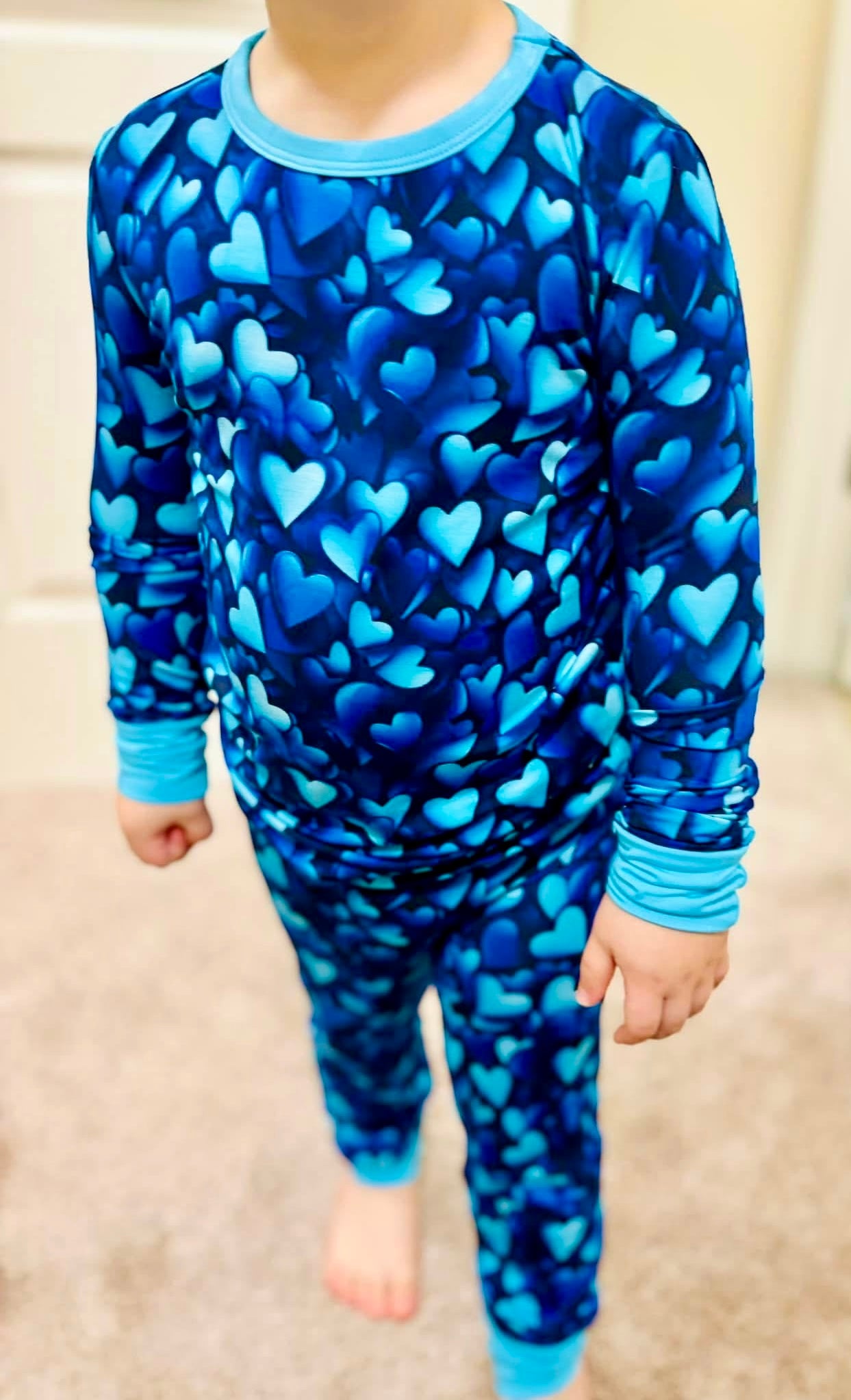 Heartfelt Blues Two-Piece Pajamas