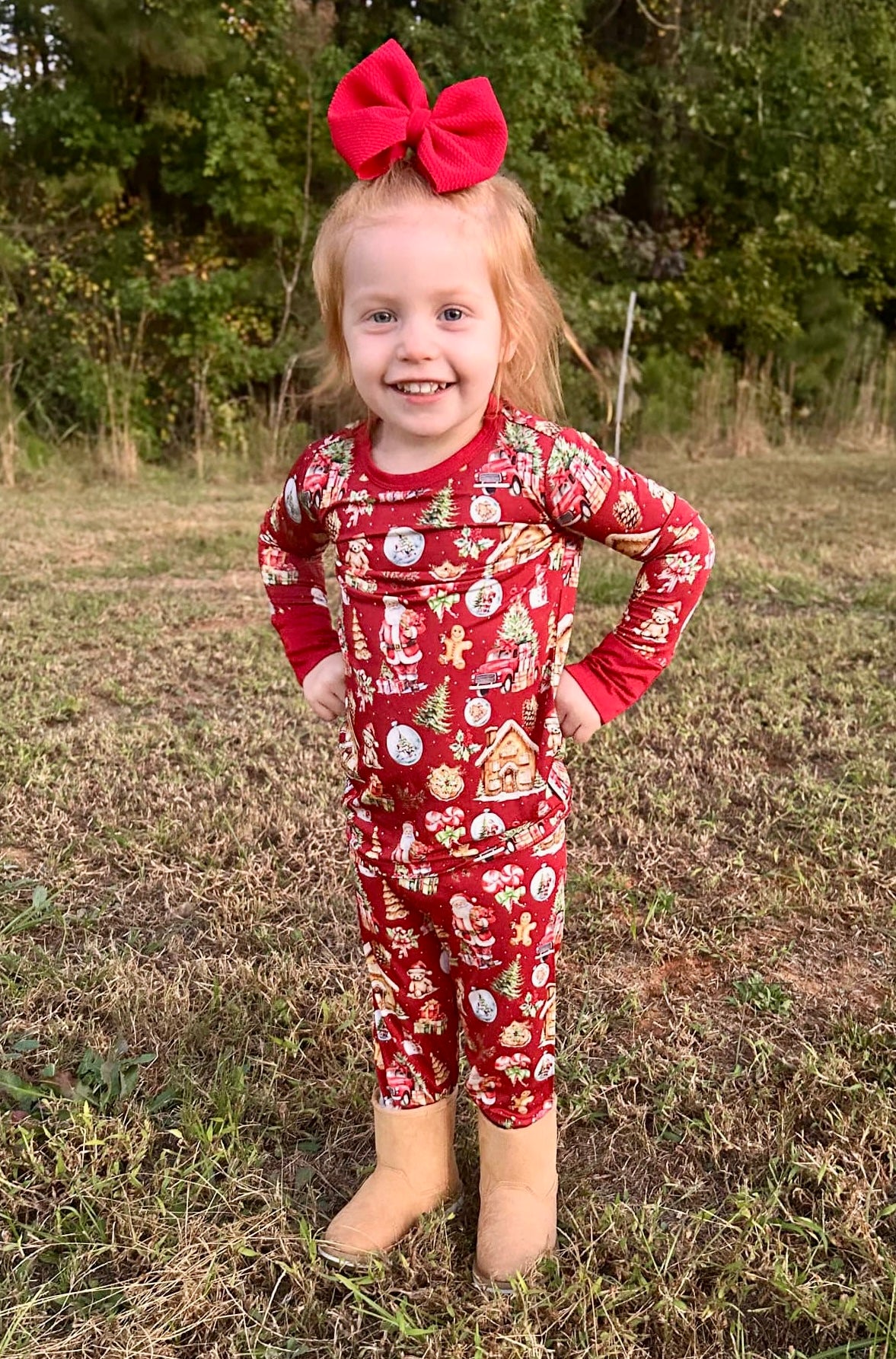 Classic Santa Two-Piece Pajamas