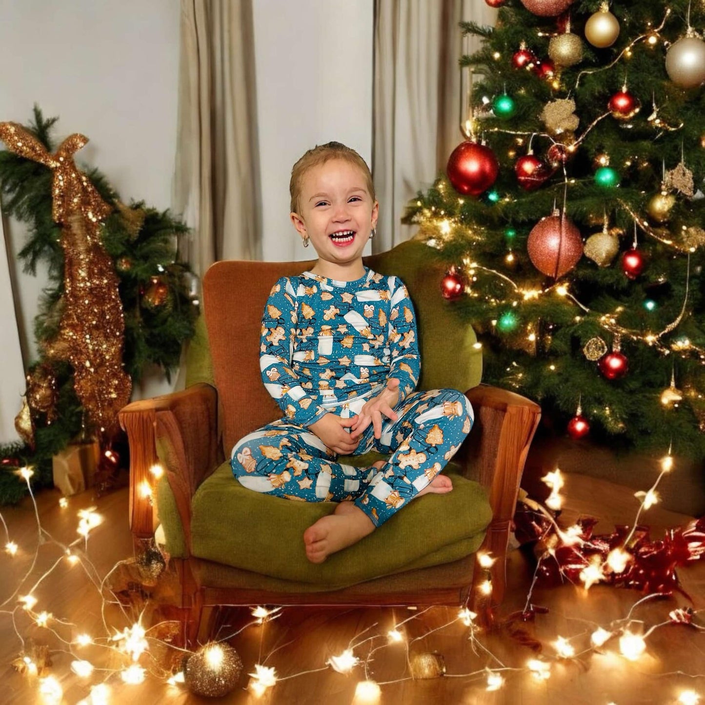 Milk and Cookies Two-Piece Pajamas