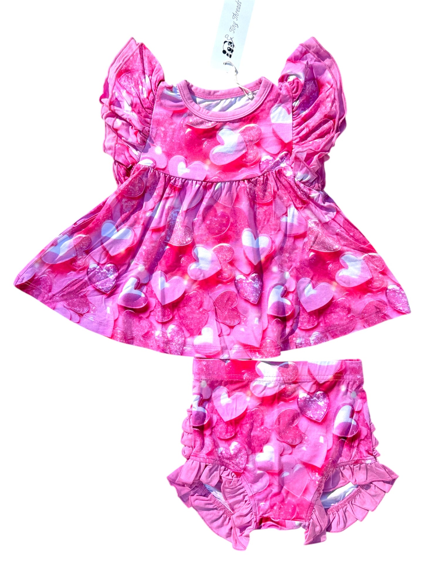 A Mothers Love Ruffle Two Piece Bloomer Set