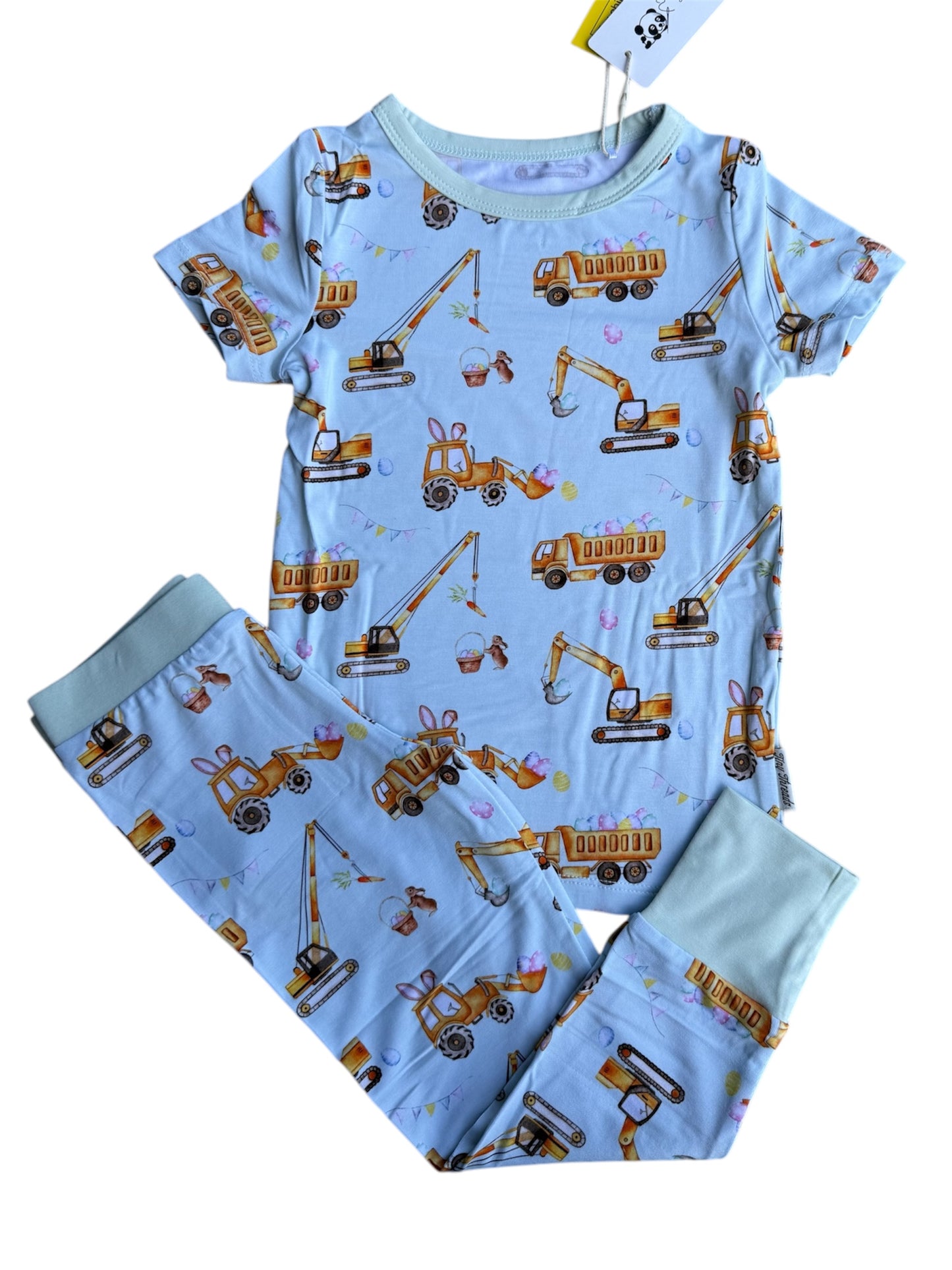 “Excavator Eggstravaganza” Two-Piece Pajamas